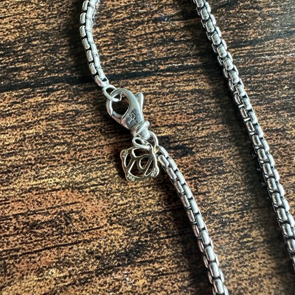 David Yurman Small Box Chain Necklace w/ 14K Gold - 2.7mm - 35.75" - Picture 10 of 15
